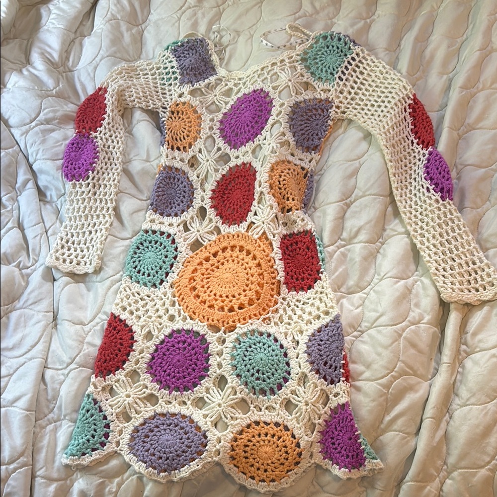 Colorful Crochet Dress